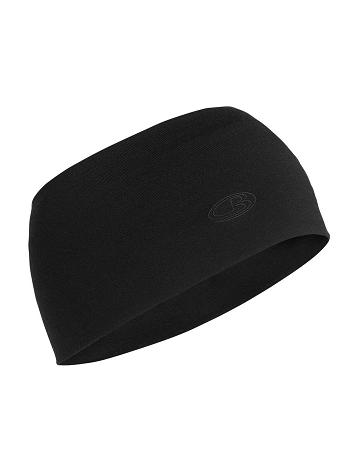 Black Icebreaker Unisex Merino Chase Men's Headband | AU 1079EBCX